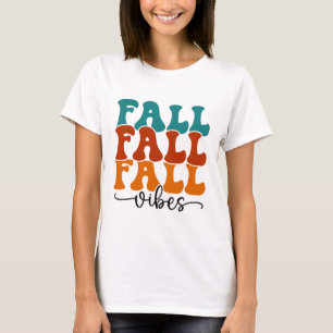 T-shirt Automne Automne Vibes Typographie Script Femme