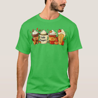 T-shirt Automne Café Citrouille Épice Latte Boissons Autom