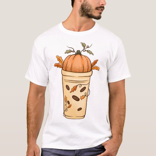 T-shirt Automne Citrouille Automne Thanksgiving Halloween (Devant)