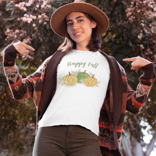 T-shirt Automne Citrouille Bonne Automne Aquarelle