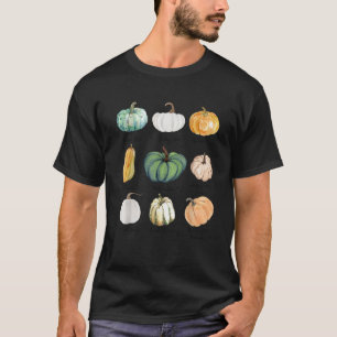 T-shirt Automne Citrouille Types et variétés Citrouilles T