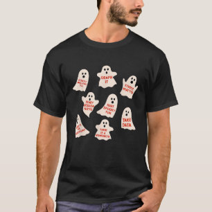 T-shirt Automne Comportement Analyste Cute Ghost Halloween