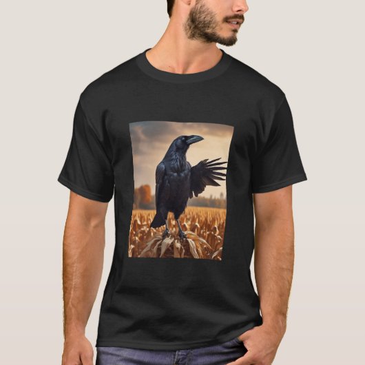 T-shirt Automne Corbeau (Devant)