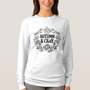 T-shirt Automne & Détente Lignage artistique à main levé