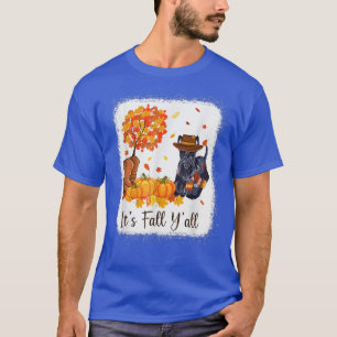 T-shirt Automne écossais Terrier écossais Amoureux des chi
