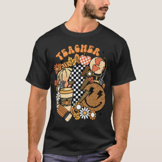 T-shirt Automne Enseignant Rétro Vie d'enseignant Automne 