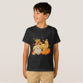 T-shirt Automne Gnome Scarecrow Gnome Automne Halloween Th (Devant entier)