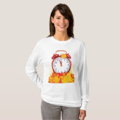 T-shirt Automne Heure Changer Feuilles Automne Et Horloge  (Devant entier)