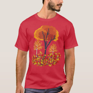 T-shirt Automne Lover Nature Arbres Automne Feuilles Forêt