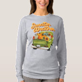 T-shirt Automne Récolte Retro Camion Camion Automne Tee (Devant)