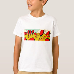 T-shirt Automne rouge - Customisé