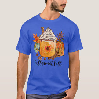 T-shirt Automne Sweet automne Citrouille tournesol Vintage