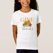 T-Shirt Automne Thanksgiving Remercier Typographie (Devant)