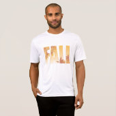 T-shirt Automne Typographie d'automne Design avec Feuille (Devant entier)