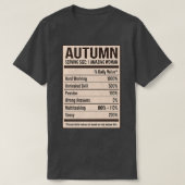 T-shirt Automne Valeur nutritive Nom Pseudo Alias Titre F (Design devant)