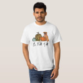 T-shirt Automne Y tout Citrouille Boxer Dog (Devant entier)