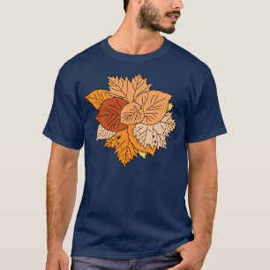 T-shirt AutomneAutomneAutomne feuille séché dessin saisonn