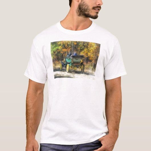 T-shirt Automobile de vapeur de Stanley (Devant)