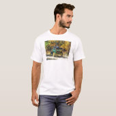T-shirt Automobile de vapeur de Stanley (Devant entier)