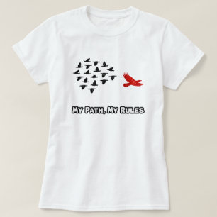 T-shirt Autonomie et contrôle : Mes règles, mon voyage
