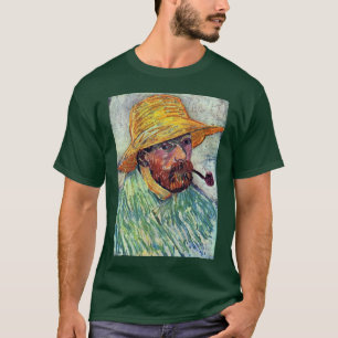 T-shirt Autoportrait avec le chapeau de paille par Vincent