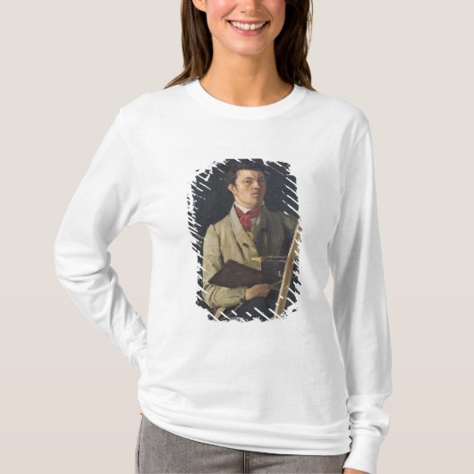 T-shirt Autoportrait, se reposant à côté d'un chevalet, (Devant)