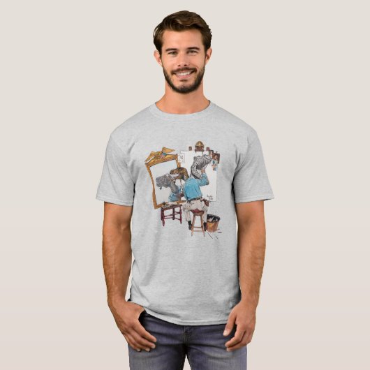 T-shirt Autoportrait triple Velocirapt (Devant entier)