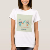 T-shirt Autopsist Médicale Humour with Mustache Characters (Devant)