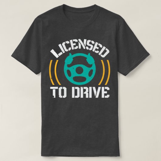 T-shirt Autorisé À Conduire (Design devant)
