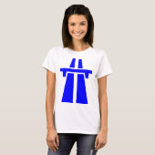 T-shirt Autoroute, Autoroute, Autobahn - Bleu (Devant entier)