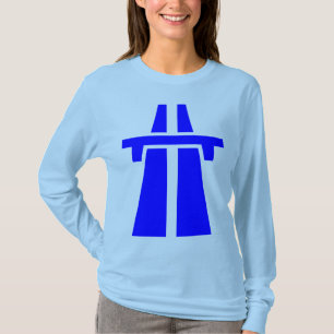 T-shirt Autoroute, Autoroute, Autobahn - Bleu