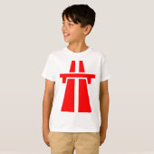 T-shirt Autoroute, Autoroute, Autobahn - Rouge (Devant entier)