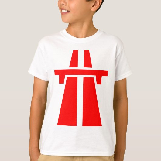 T-shirt Autoroute, Autoroute, Autobahn - Rouge (Devant)