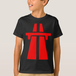 T-shirt Autoroute, Autoroute, Autobahn - Rouge