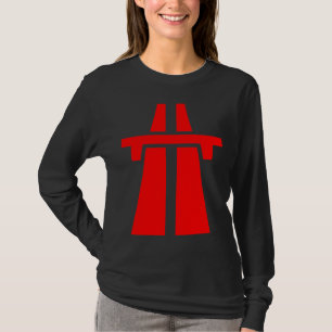 T-shirt Autoroute, Autoroute, Autobahn - Rouge