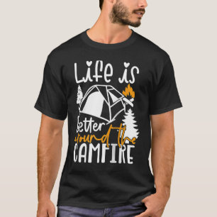 T-shirt Autour Du Camping Camping Nature Extérieur Raglan