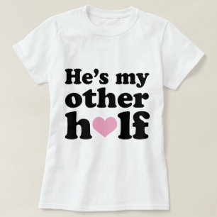 T-shirt Autre moitié mignonne de couples elle