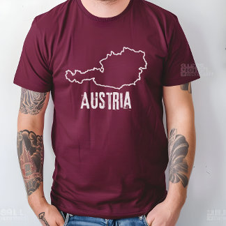 T-shirt Autriche Carte du pays Chemt Autriche Nation Outli