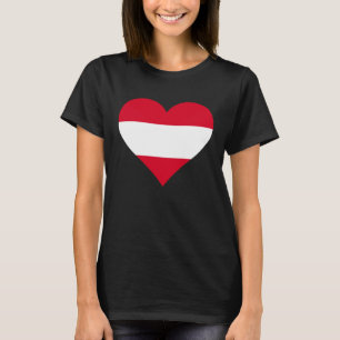 T-shirt Autriche Drapeau Coeur Autriche Dons Amour Autrich