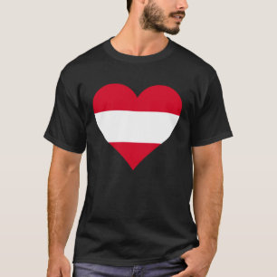 T-shirt Autriche Drapeau Coeur Autriche Dons Amour Autrich