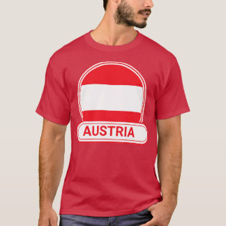 T-shirt Autriche Pays Badge Autriche Drapeau
