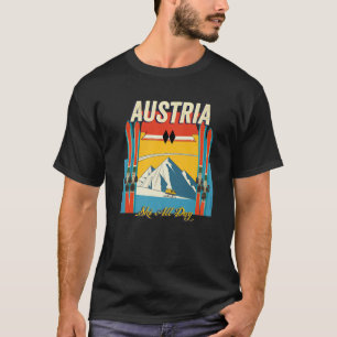 T-shirt Autriche Ski toute la journée - Retro Style Vintag