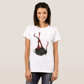 T-shirt Autruche avec pattes rayées (Devant entier)
