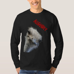 T-shirt Autruche Drôle Visage D'oiseau Avec Expression Idi