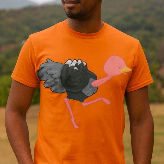 T-shirt Autruche en course