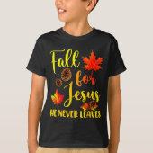 T-shirt Autumn Christian Thanksgiving Fall For Jesus He Ne (Devant)