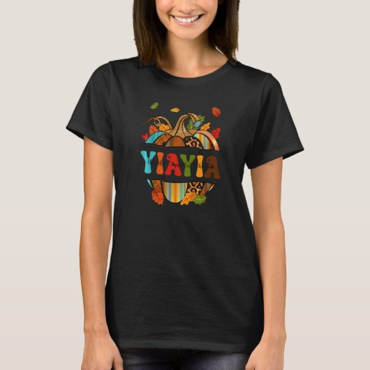 T-shirt Autumn Fall Outfit Yiayia Thankful Grateful Blesse (Devant)