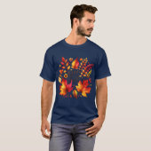 T-shirt Autumn Glow Watercolor Pumpkins Leaves FallThemed  (Devant entier)