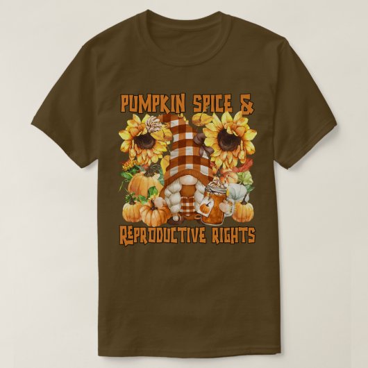 T-shirt Autumn Gnome For Women Pumkin Spice And Reproduct (Design devant)
