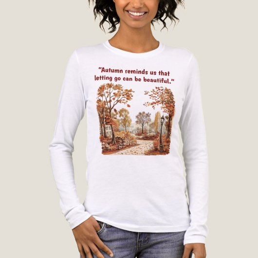 T-Shirt-– Autumn  Inspirational Quote Tri-Blend Shirt (Voorkant volledig)